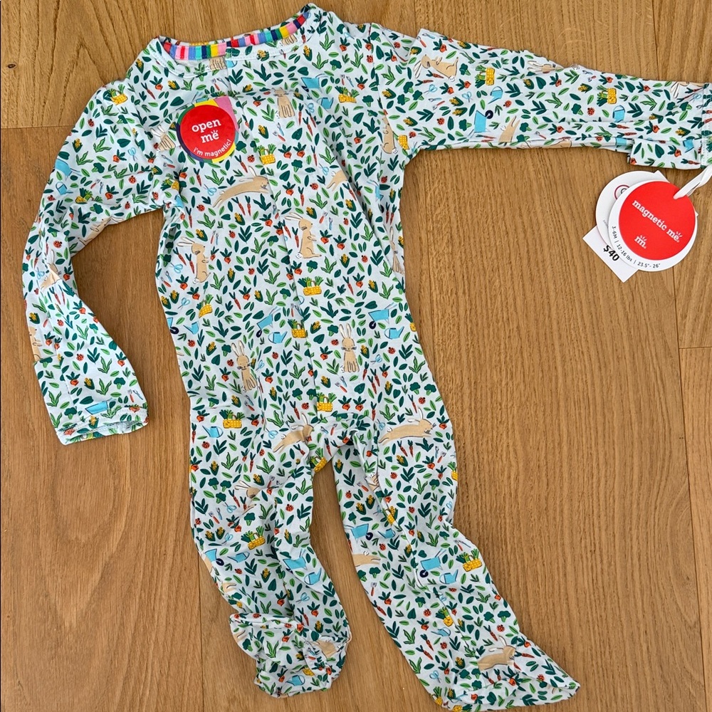 Magnetic Me Bunny Spring Floral Kids One Piece - New with Tags